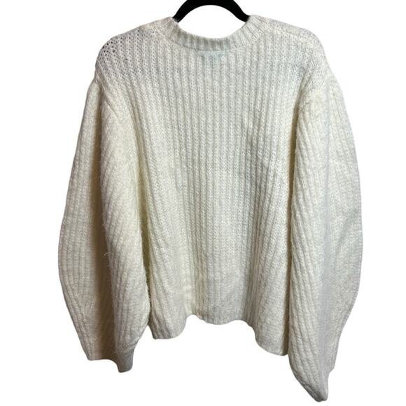 NWT TOPSHOP 8-10 (M-XL) Fluffy Knit Sweater Cozy Oversized Balloon Sleeves - Picture 5 of 9
